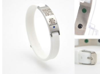 sostag energetic armband siliconen wit (135b)